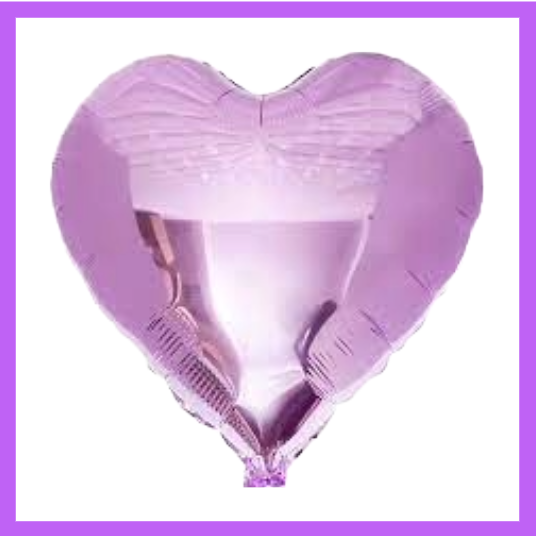 18" Pearl Purple Heart Foil Balloon FH01