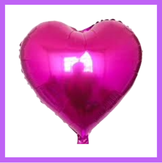 18" Rose Red Heart Foil Balloon FH16