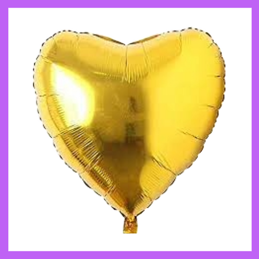 18" Gold Heart Foil Balloon FH07