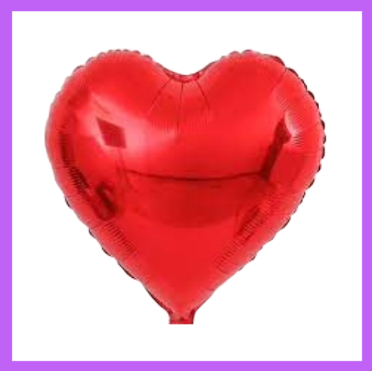 18" Red Heart Foil Balloon FH05