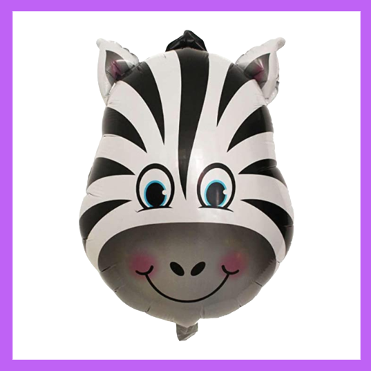 18x25 Inch Large Zebra Safari Animal Foil Balloon SC111