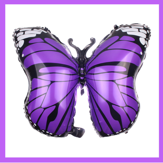 28x21 Large Purple Butterfly Foil Balloon SC98 / Doesn't Float in Colorado