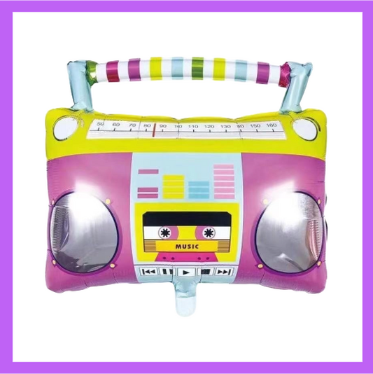 23X22 Retro Radio Boombox Foil Balloon SC91