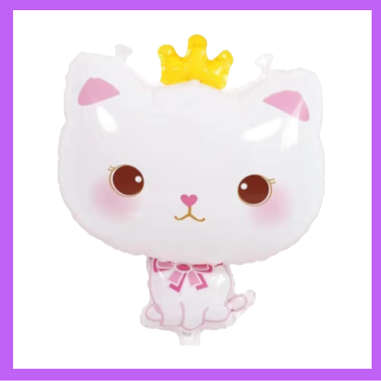 18x27 inch Cute Cat with Crown Foil Balloon SC163