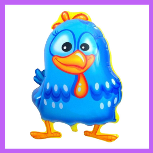 20x26 Cute Blue Chicken Foil Balloon SC154