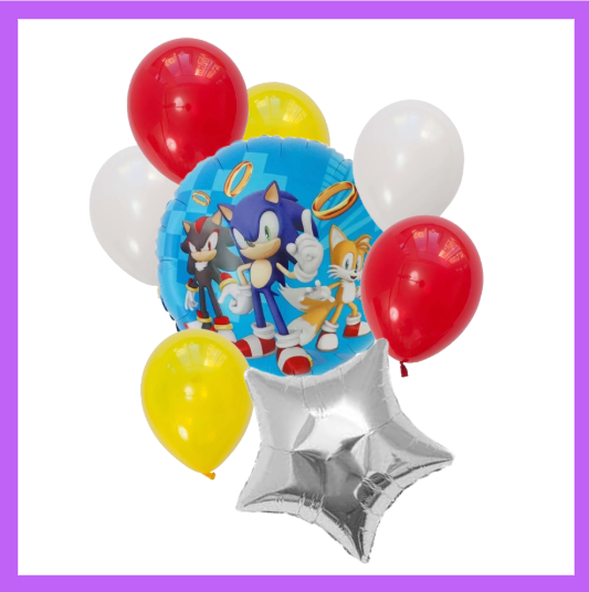 8 Pcs Kids favorite Hedgehog Balloon Bouquet BQ43