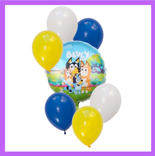 7 Pcs Set Kids Favorite  Dog Family Balloon Bouquet BQ41