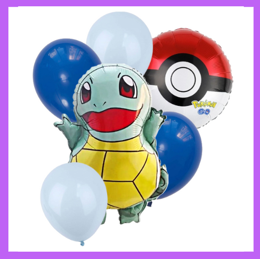 5 Pcs Water Turtle Anime Balloon Bouquet BQ32