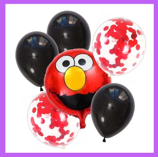 6 Piece Kids Favorite Red Monster Balloon Bouquet BQ31