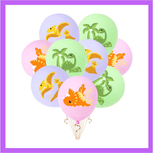 15-piece Cute Baby Dinosaur Balloon Bouquet BQ89