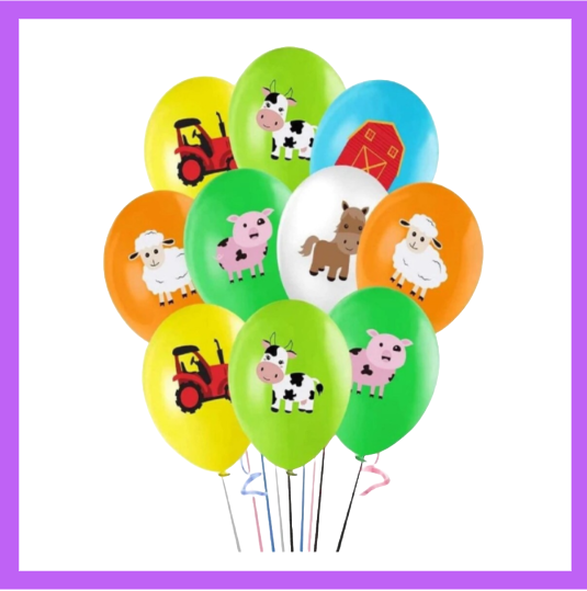 18-piece Barn Farmed Animal Themed Balloon Bouquet BQ84