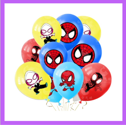 12-piece Baby Cartoon Spider Themed Balloon Bouquet BQ80