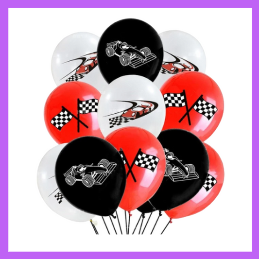 6 Pcs Set of Race Car Themed Balloons BQ140