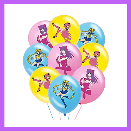 15 Pcs Set of Anime Themed Balloons BQ132