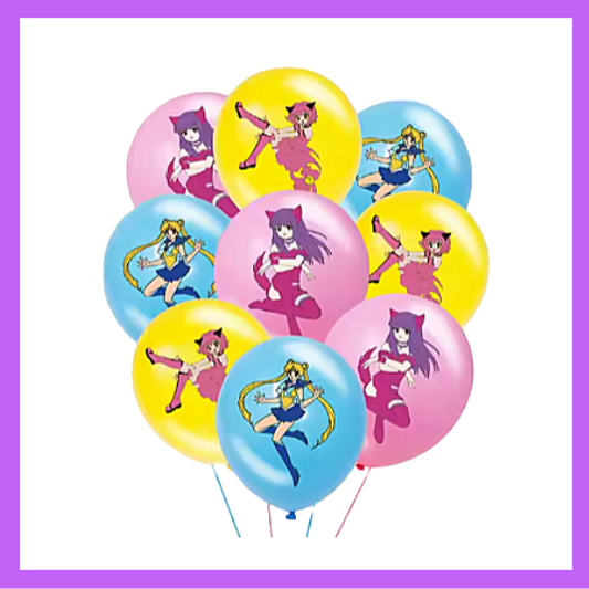 15 Pcs Set of Anime Themed Balloons BQ132