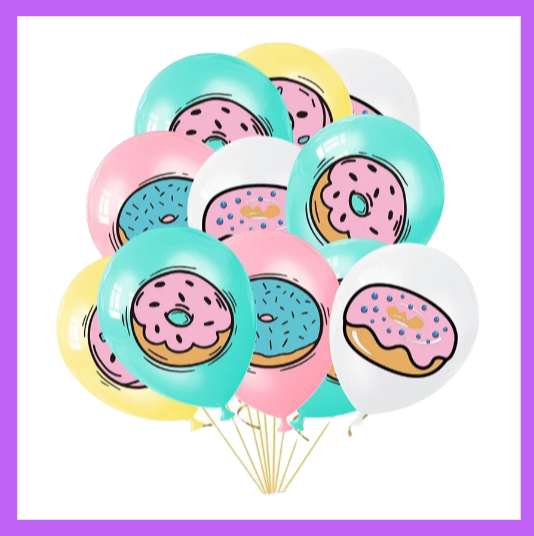 8 pcs set of Donut Themed Balloons BQ128