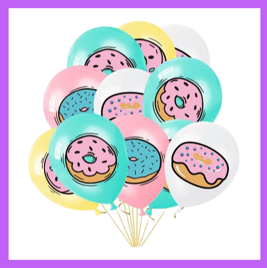 8 pcs set of Donut Themed Balloons BQ128