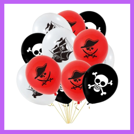 9 pcs set of Pirate, Pirate Ship Themed Balloons BQ124