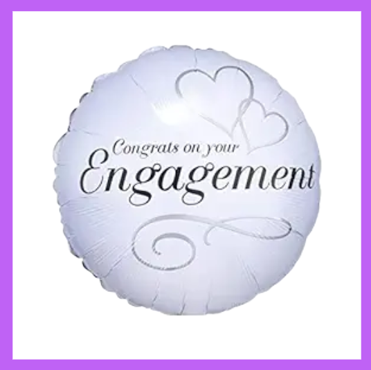 18" Congratulations on engagement Foil Balloon W06