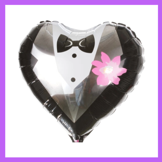 18" Heart Shape Tux Foil Balloon W04