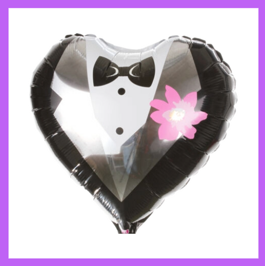 18" Heart Shape Tux Foil Balloon W04