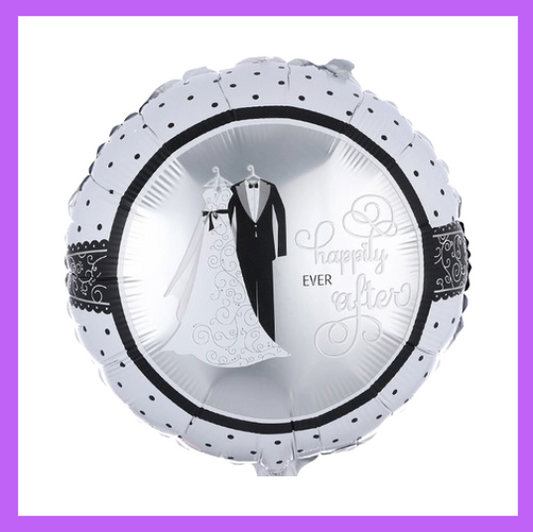 18" Bride and Groom Foil Balloon W03