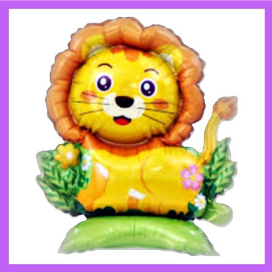 22x16 Cute Lion Safari Animal Standing Foil Air Filled Balloon SB12