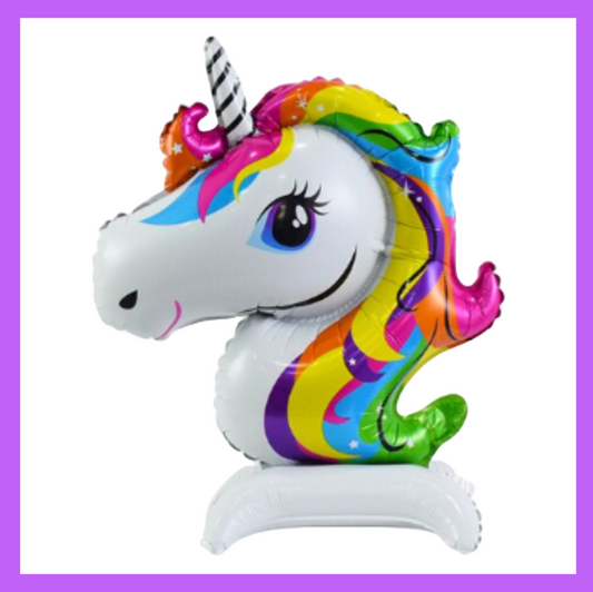 21x13 inch Rainbow Unicorn Foil Standing Balloon SB03