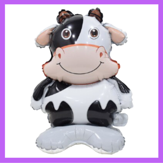 21x14 Inch Farm Animal Cow Standing Foil Air Filled Balloon SB04