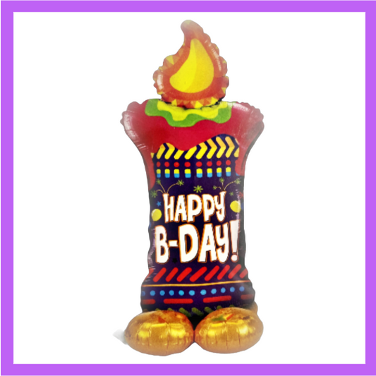 47-inch Birthday Candel Foil Standing Balloon SB26