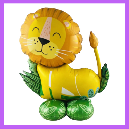 32x34 Inch Large 3 Foot Safari Animal Lion Standing Foil Balloon SB32