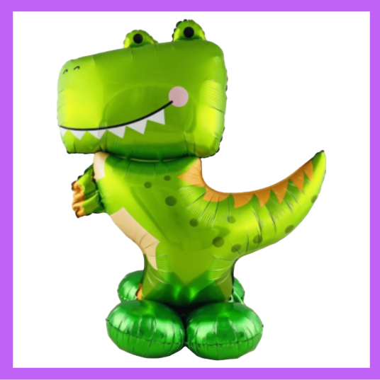 32x39 Inch Cute Dinosaur Standing Foil Air Filled Balloon SB30