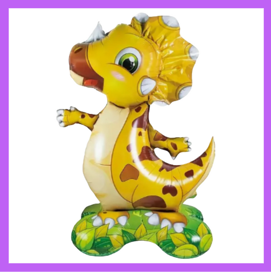 21x13 inch Cute Horned Dinosaur Standing Air Filled Balloon SB43