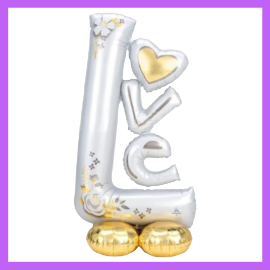 58-inch Love Foil Column Standing Balloons SB21