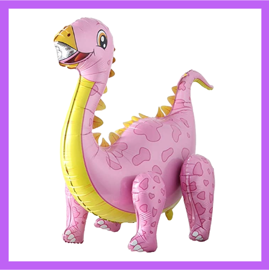 4D Pink Long Neck Dinosaur Balloon SC73