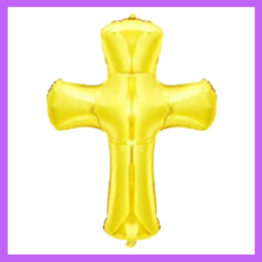 32x24 Inch Gold Cross Foil Balloon R03