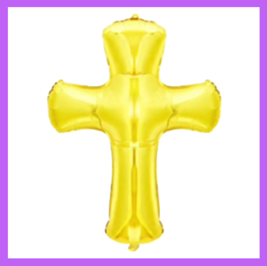 32x24 Inch Gold Cross Foil Balloon R03