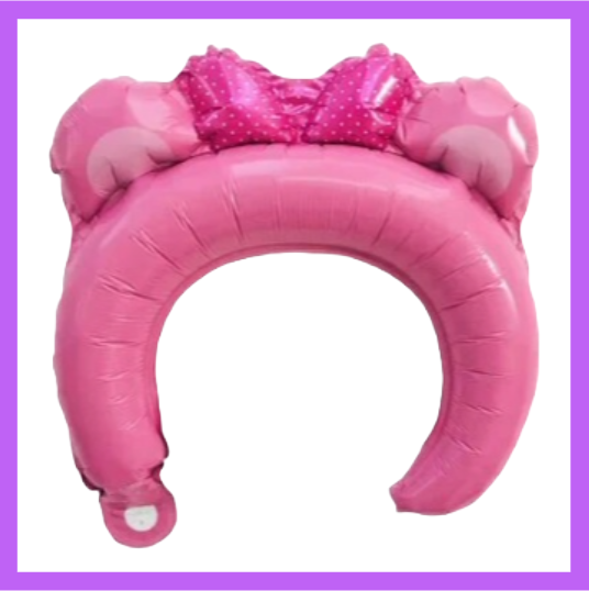 Bear Ears with Bow Balloon Headband BH17