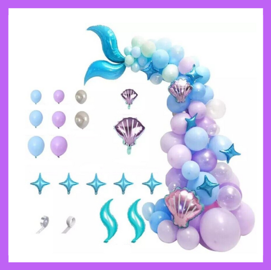 Beautiful Mermaid Balloon Garland Arch Kit, DIY or Assembled BB13