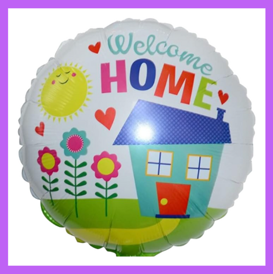 18" Cute Welcome Home Round Foil Balloon WH01