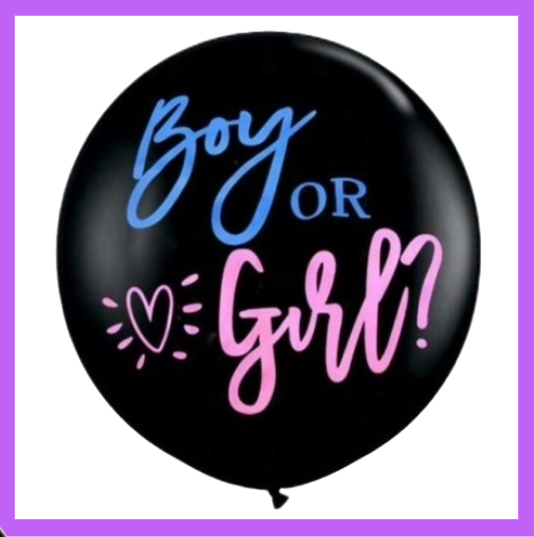 3 Foot Gender Reveal Pop Balloon with Confetti GR03