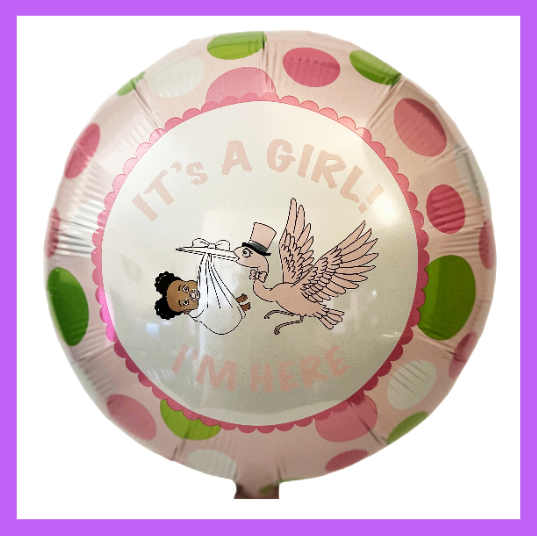 18" It's A Girl Gender Reveal Foil Balloons GR21