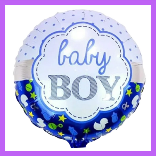 18" Baby Boy Round Foil Balloon GR13