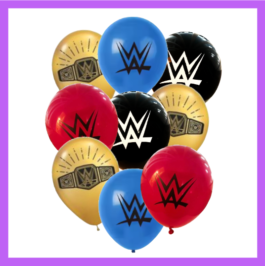 9 Pcs set of Pro wrestling Theme Balloon Bouquet BQ104G