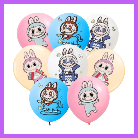 8 Pcs set of 12" Kids Favorite Monster themed balloons BQ160