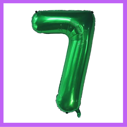 40" Green Number Foil Balloons