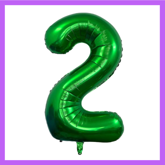 40" Green Number Foil Balloons