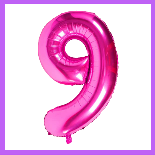 40" Dark Pink Number Foil Balloons