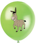 12" Shrek Good Friend Donkey Green Latex Balloon PL66